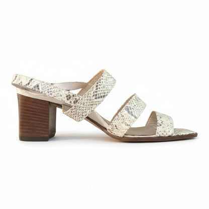 Sandali Donna Merianna Confort 2814, Vera Pelle, Avorio Stampato Rettile, 36 IT