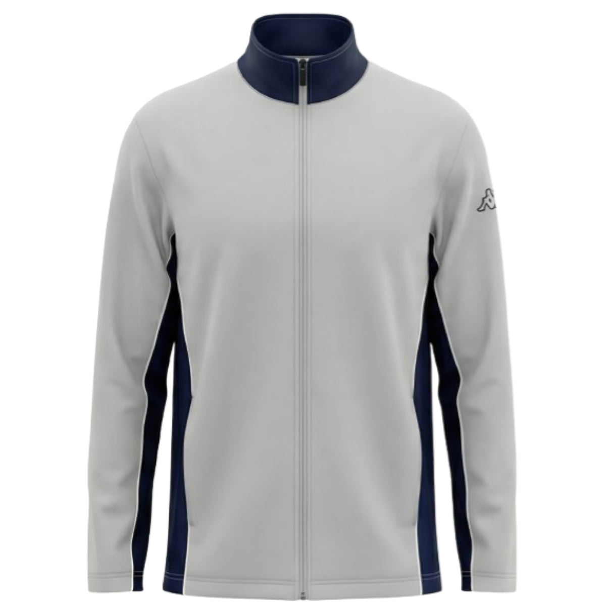 Kappa Maglia Sportiva Uomo, Beige e Blu Navy, con cerniera zip