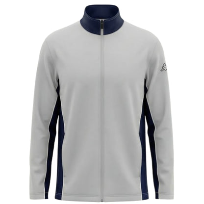 Kappa Maglia Sportiva Uomo, Beige e Blu Navy, con cerniera zip