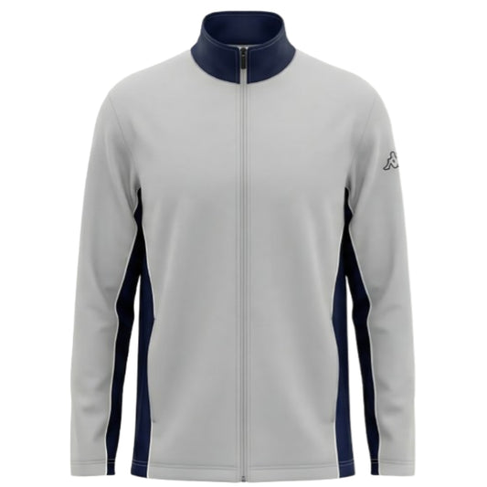 Kappa Maglia Sportiva Uomo, Beige e Blu Navy, con cerniera zip