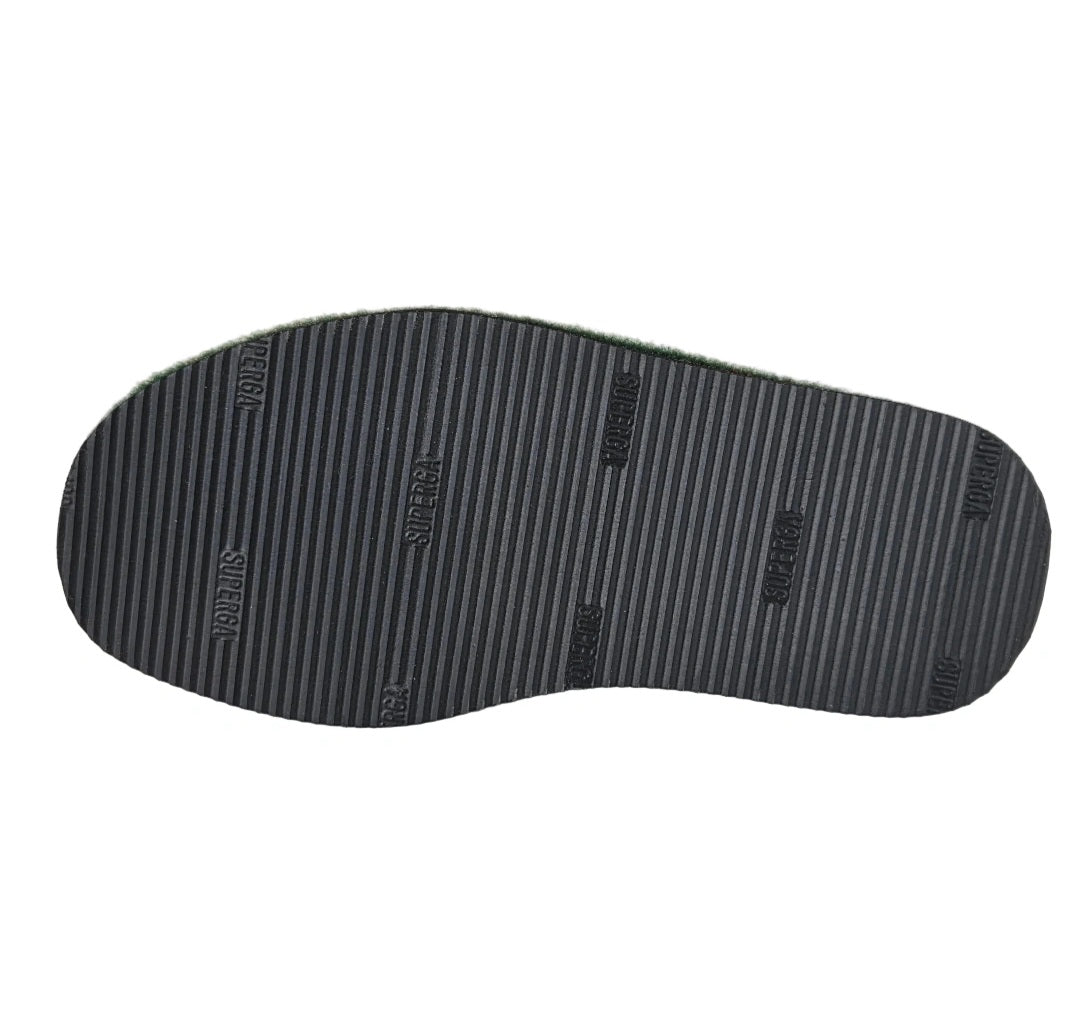 Pantofole per bambini, Superga, Verde, con coniglio ricamato, 29/30 IT