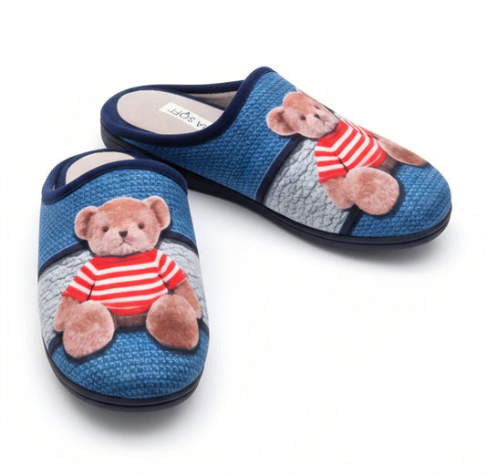 Pantofole Donna con Orsetto Cinzia Soft Comfort, Morbide, IEH600S12