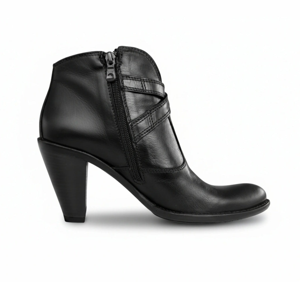 Stivaletti Texani Donna, Nero Giardini, Vera Pelle, Nero, Zip, 37 EU
