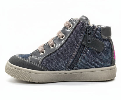 Nero Giardini Sneakers Glitter Cangianti da Bambina con Zip - 21 EU