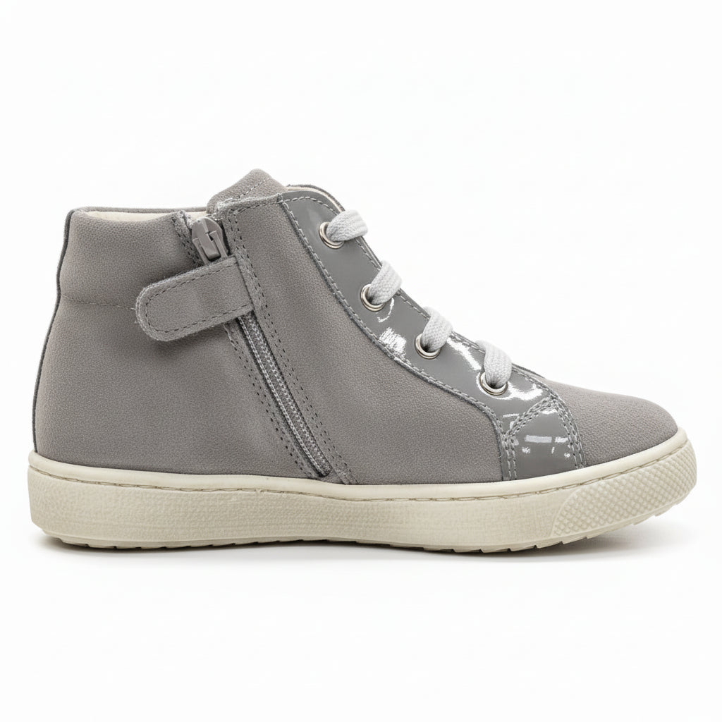 Nero Giardini Scarpe da bambina, Grigio Fumo, Vera Pelle, Stella Glitter - 25 EU