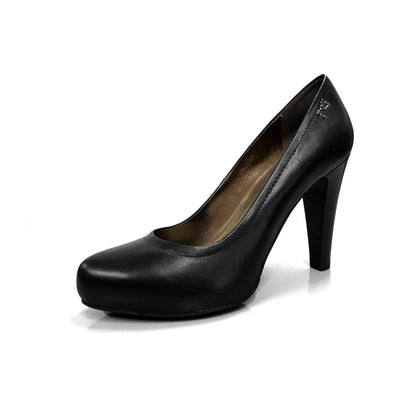 Dècolletè NeroGiardini A208140DE - Tacco Alto 9 cm con Plateau Interno, Vera Pelle, Nero