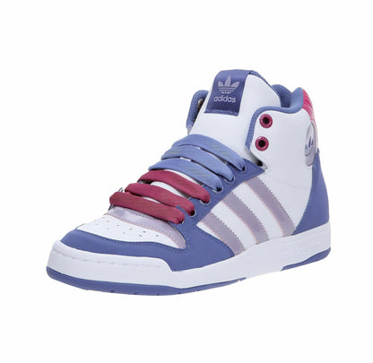 Sneakers Adidas Court Mid W Donna Vera Pelle Bianco Fucsia Lilla 38 EU