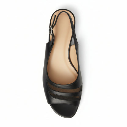 Sandali Merianna 374, Vera Pelle, Nero, Comfort, 38 IT