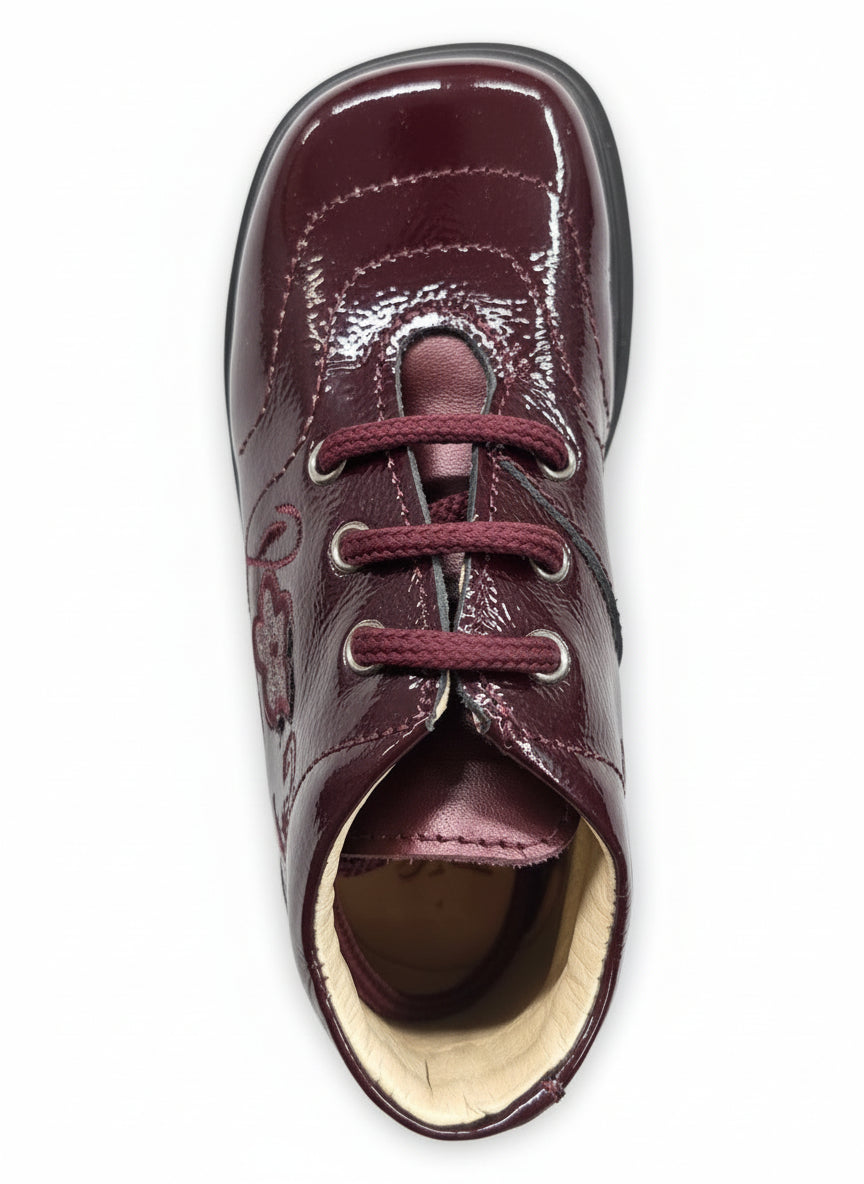 Scarpe bambina Bordeaux Safari Kid's, Vera Pelle, Vernice