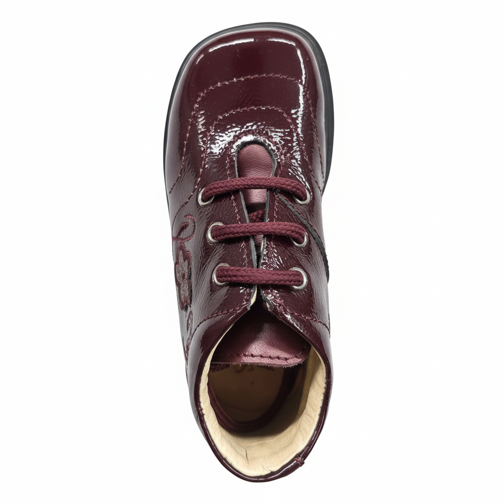 Scarpe bambina Bordeaux Safari Kid's, Vera Pelle, Vernice