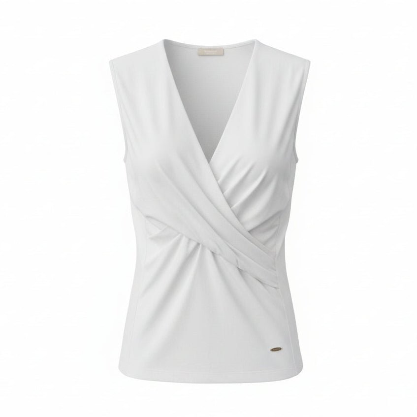 Blusa Nero Giardini, Bianco, Incrociata