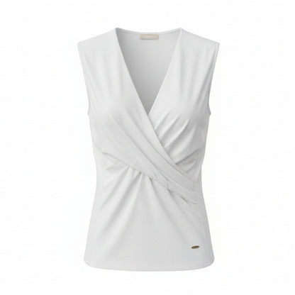 Blusa Nero Giardini, Bianco, Incrociata