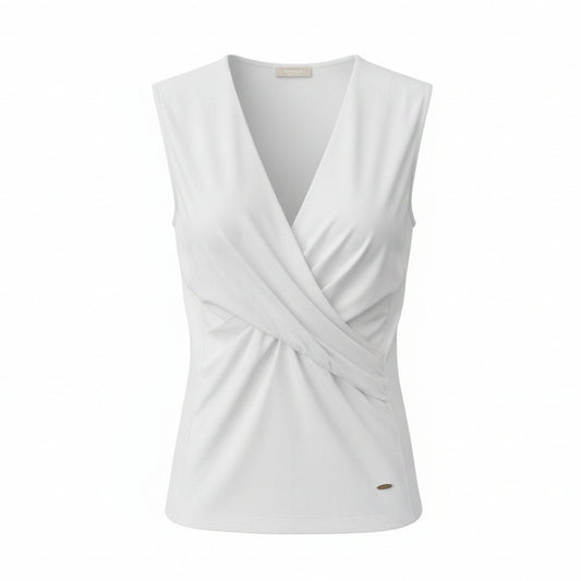 Blusa Nero Giardini, Bianco, Incrociata