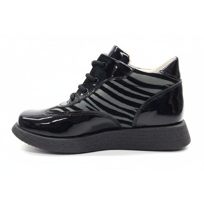 Scarpe zebrate, Primigi, 696, Vera Pelle, Nero