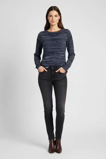 Maglia NeroGiardini, Blu Navy e Grigio Melange con punti luce argento