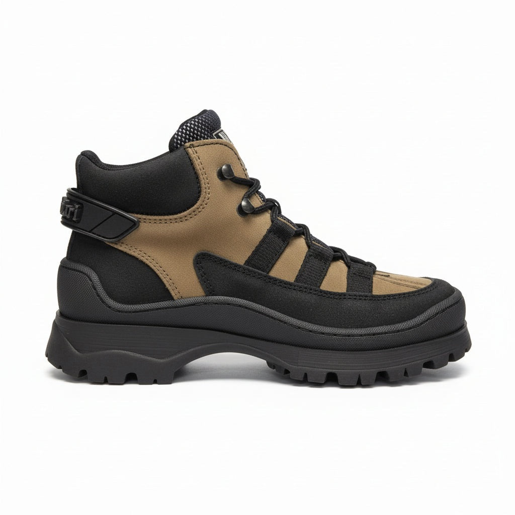Scarponi Walk Safari, 9737I, Vera Pelle, Nero e Beige, 36 EU