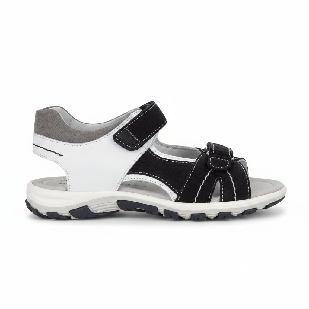 Sandali Bambino Nero Giardini Junior P533640M – Vera Pelle Blu Bianco con Stella Taglia 34