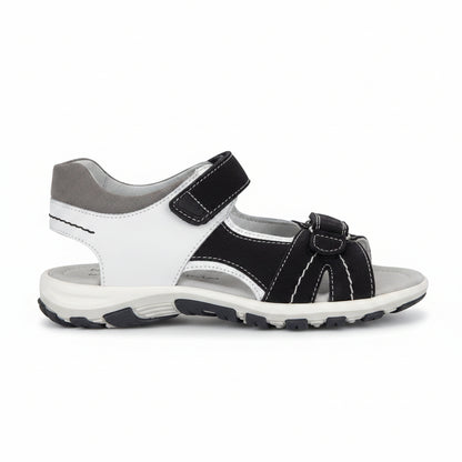 Sandali Bambino Nero Giardini Junior P533640M – Vera Pelle Blu Bianco con Stella Taglia 34