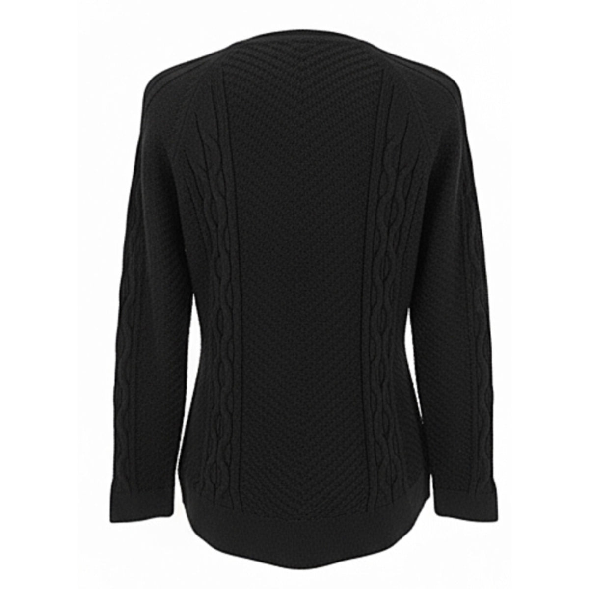 Giacca di maglia NeroGiardini A660420D Nero con trecce e bottone