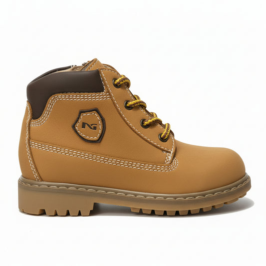 Scarponcini gialli, Nero Giardini Yellow Boot, A423400M, Vera Pelle, Zip