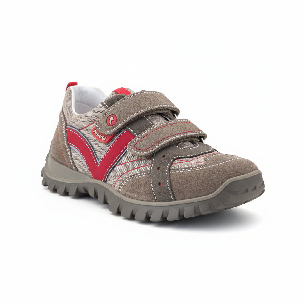 Sneakers Bambini Primigi 29162 Vera Pelle Vitello Sabbia Rosso