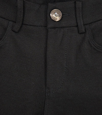Pantaloni elasticizzati da donna Nero Giardini, Nero, bottone gioiello, Taglia 40 EU