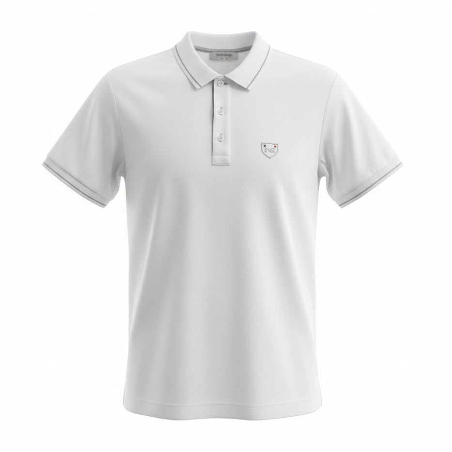 T-Shirt Uomo Polo Nero Giardini, Bianco, Cotone, Taglia 48 IT, P571901U
