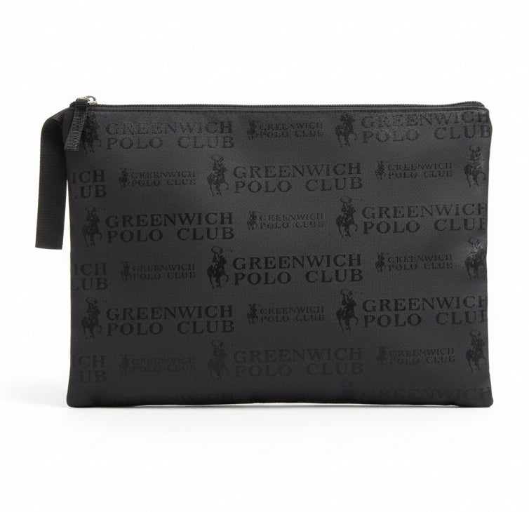 Sciarpa Greenwich Polo Club stampa mimetica Verde Militare, con custodia pochette