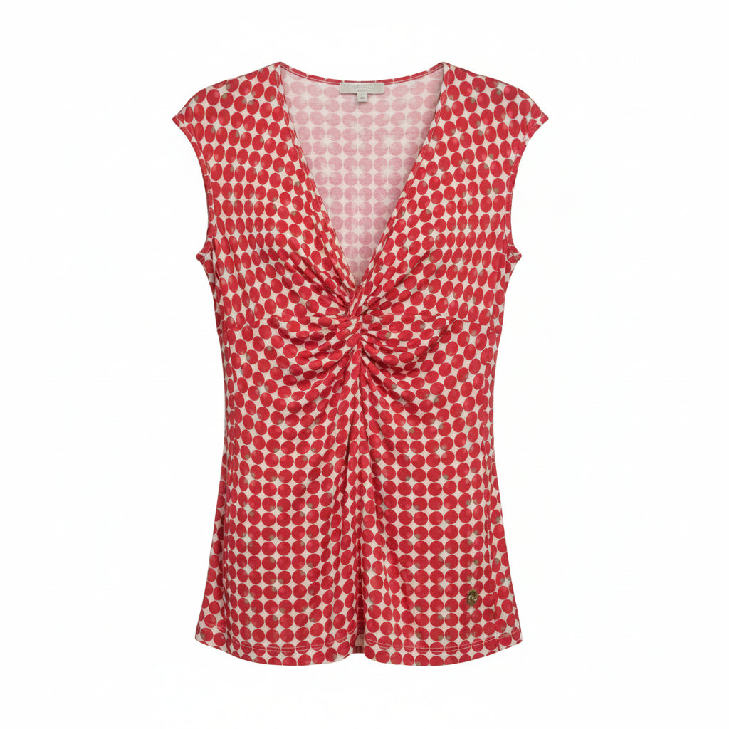 Blusa Estiva Donna Nero Giardini, Rosso e Bianco