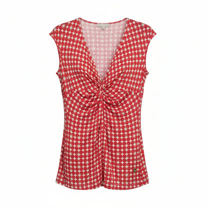 Blusa Estiva Donna Nero Giardini, Rosso e Bianco