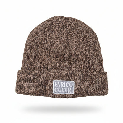 Cuffia melange, Enrico Coveri, Lana calda, Beige e Marrone