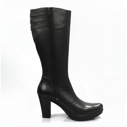 Stivali Donna NeroGiardini 00185 Vera Pelle, Nero, con Zip
