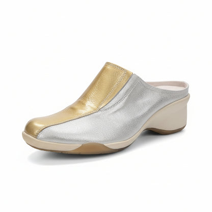 Sabot DL Sport, Argento e Oro, Vera Pelle, 38 EU