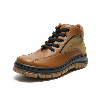 Scarponcini Bambini, Walk Safari, Vera Pelle, Marrone e Beige, 29 EU