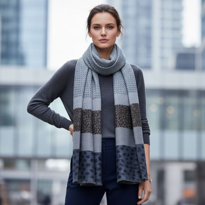 Sciarpa Foulard Donna stampa animalier e texture glitter INUSUAL