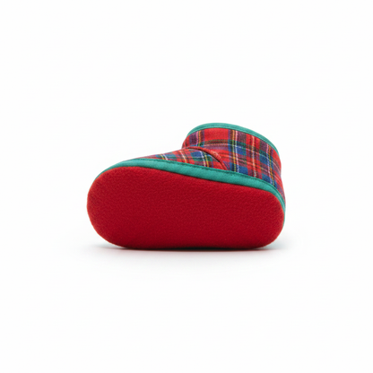 Scarpine da culla Bambini Tartan Rosso Verde Blu, 18