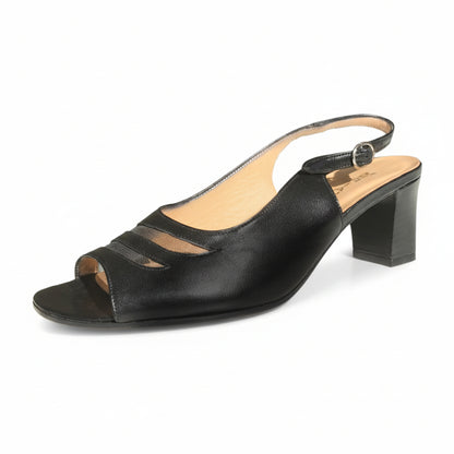 Sandali Merianna 374, Vera Pelle, Nero, Comfort, 38 IT