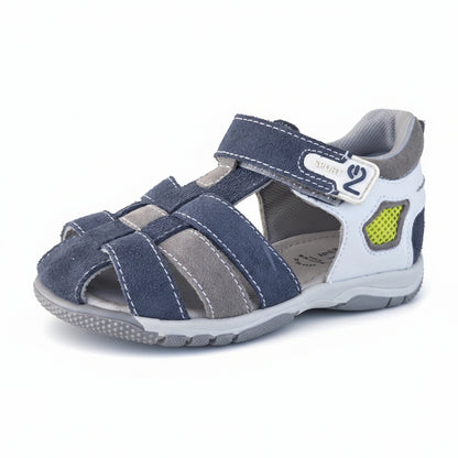 Sandali Bambini Nero Giardini Junior in Vera Pelle – Blu Avio Bianco Grigio Taglia 24