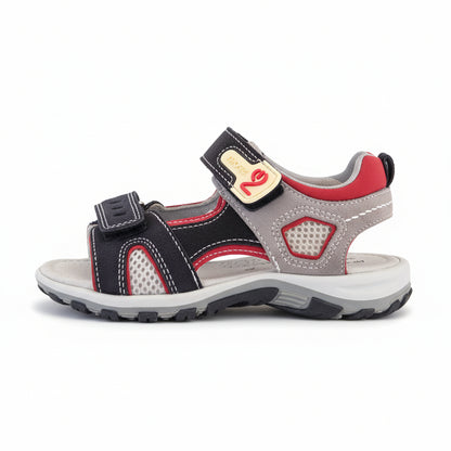 Sandali Bambino Nero Giardini Junior in Vera Pelle – Blu e Rosso