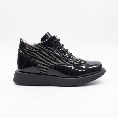 Scarpe zebrate, Primigi, 696, Vera Pelle, Nero