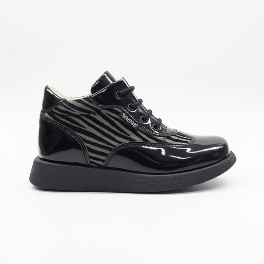 Scarpe zebrate, Primigi, 696, Vera Pelle, Nero