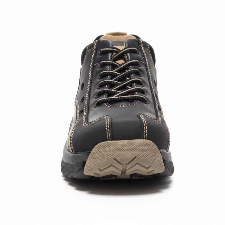 Scarponcini Bambini, La Giostra, 2270, Vera Pelle, Nero e Beige, Lacci, 32 EU
