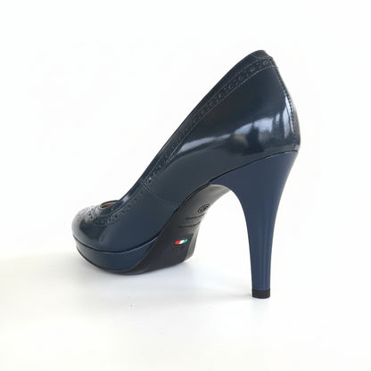 Décolleté Spuntate, Nero Giardini, Open Toe, Blu Ottanio, Vernice