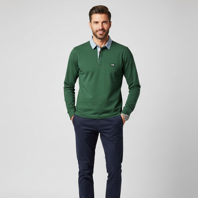Maglia Polo Nero Giardini Verde Bottiglia P571907U - 48 EU