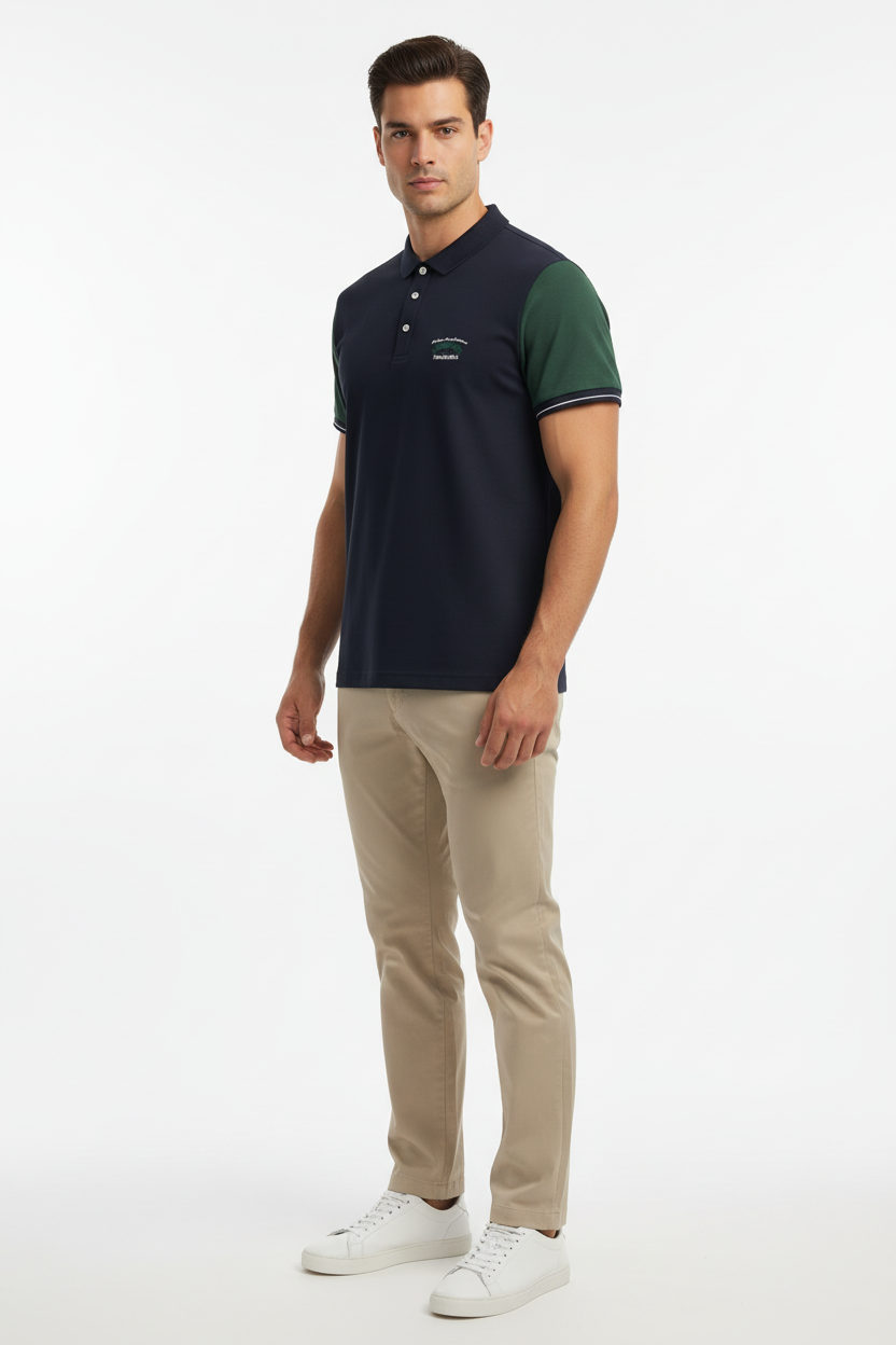 T-shirt Polo Uomo Nero Giardini, Blu e Verde, Taglia 50 IT, P671310U