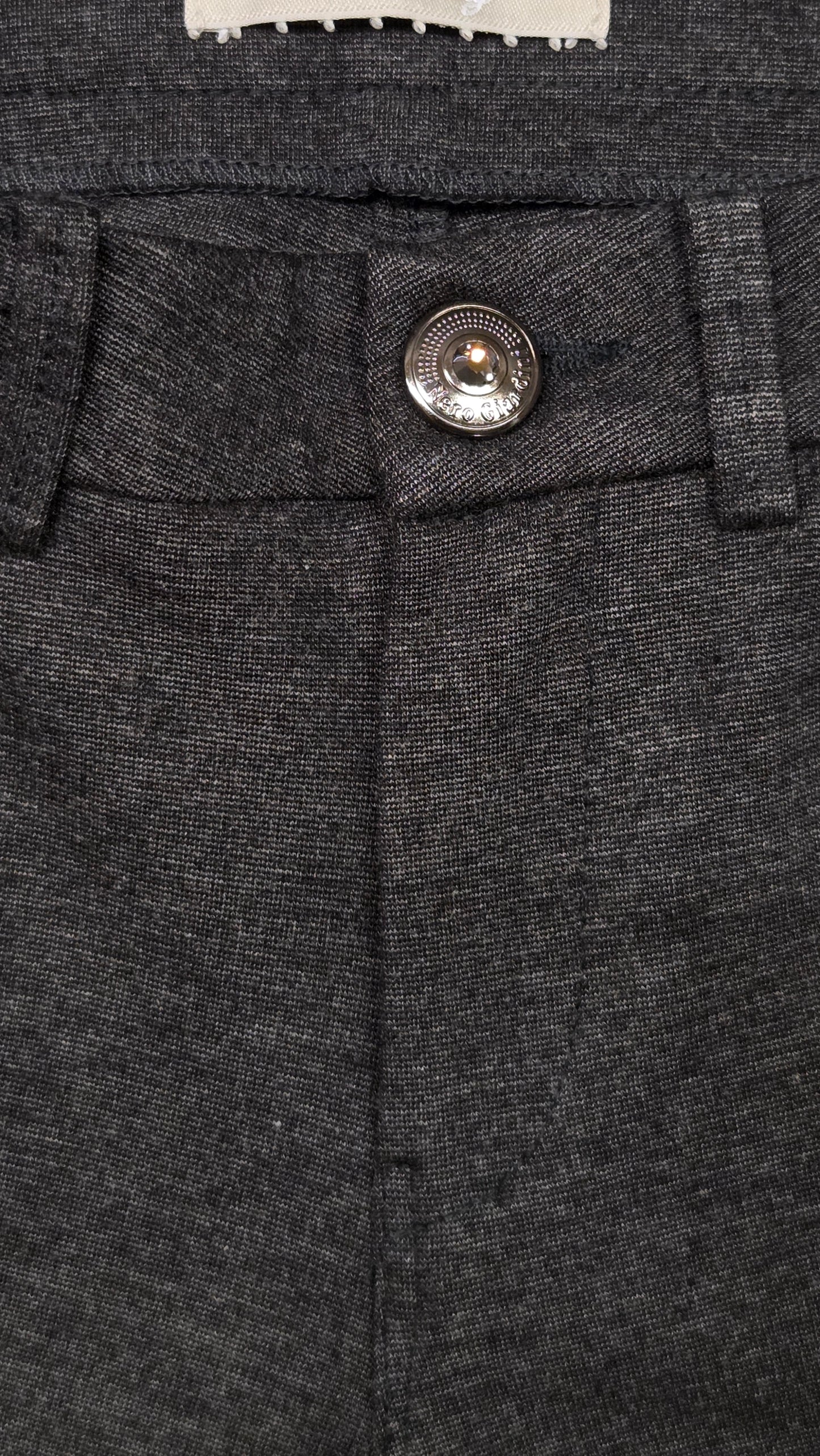 Pantaloni morbidi da donna, Nero Giardini, Grigio Scuro melange, Cotone