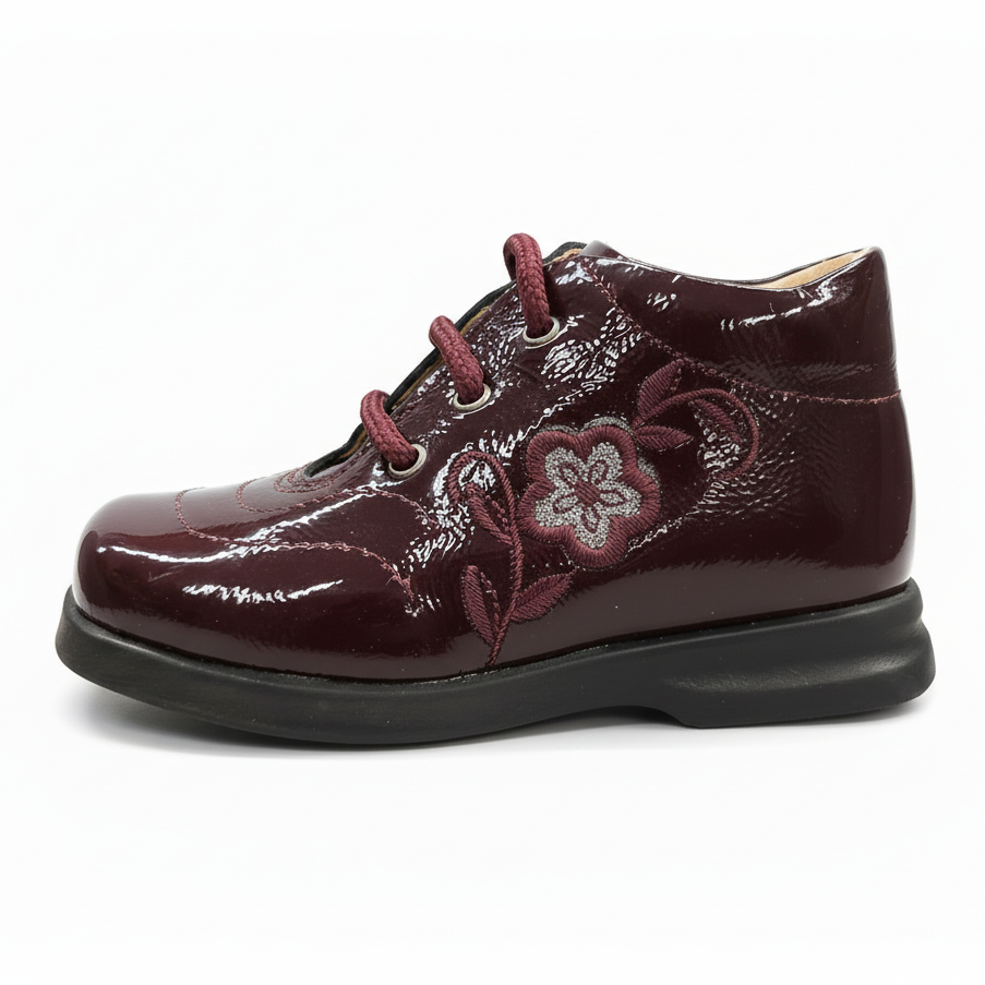 Scarpe bambina Bordeaux Safari Kid's, Vera Pelle, Vernice
