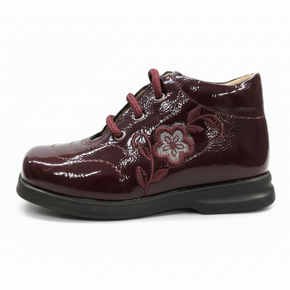 Scarpe bambina Bordeaux Safari Kid's, Vera Pelle, Vernice
