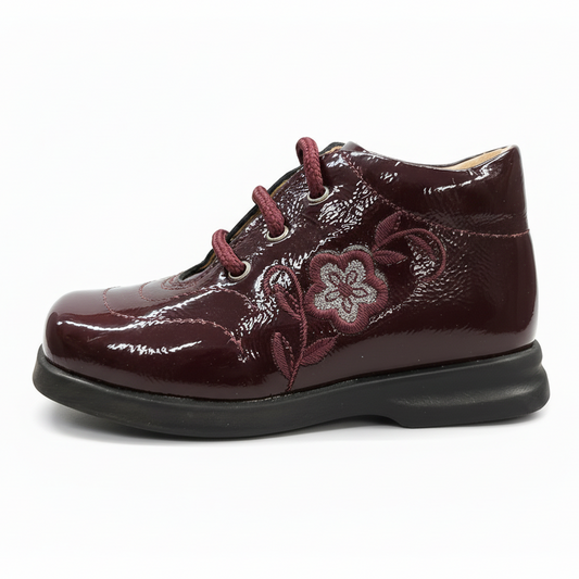 Scarpe bambina Bordeaux Safari Kid's, Vera Pelle, Vernice