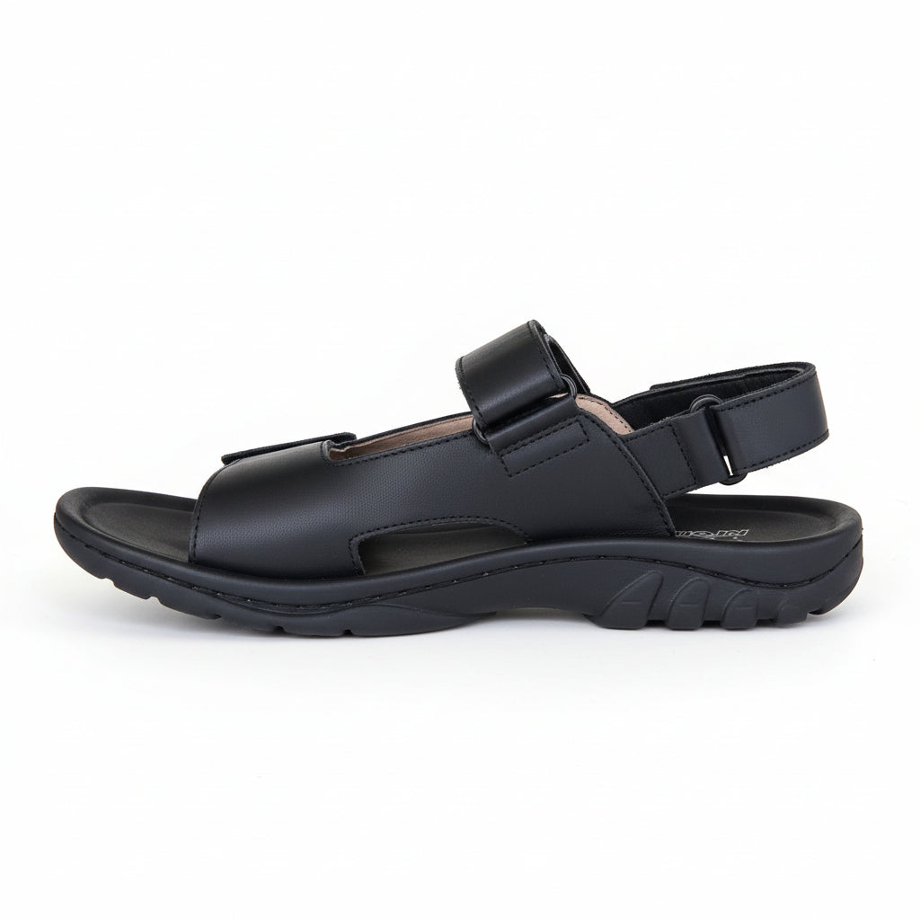 Sandali Sportivi, Kronos, Uomo, Vera Pelle, Nero